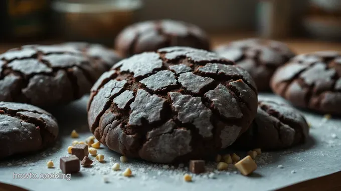 Delightfully Crinkled Chocolate Cookies