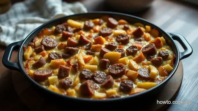 Sausage Apple and Cheddar Strata