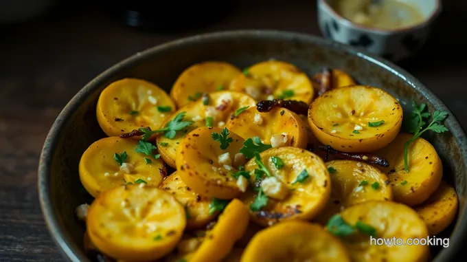 Simple Roasted Patty Pan Squash with Garlic and Herbs