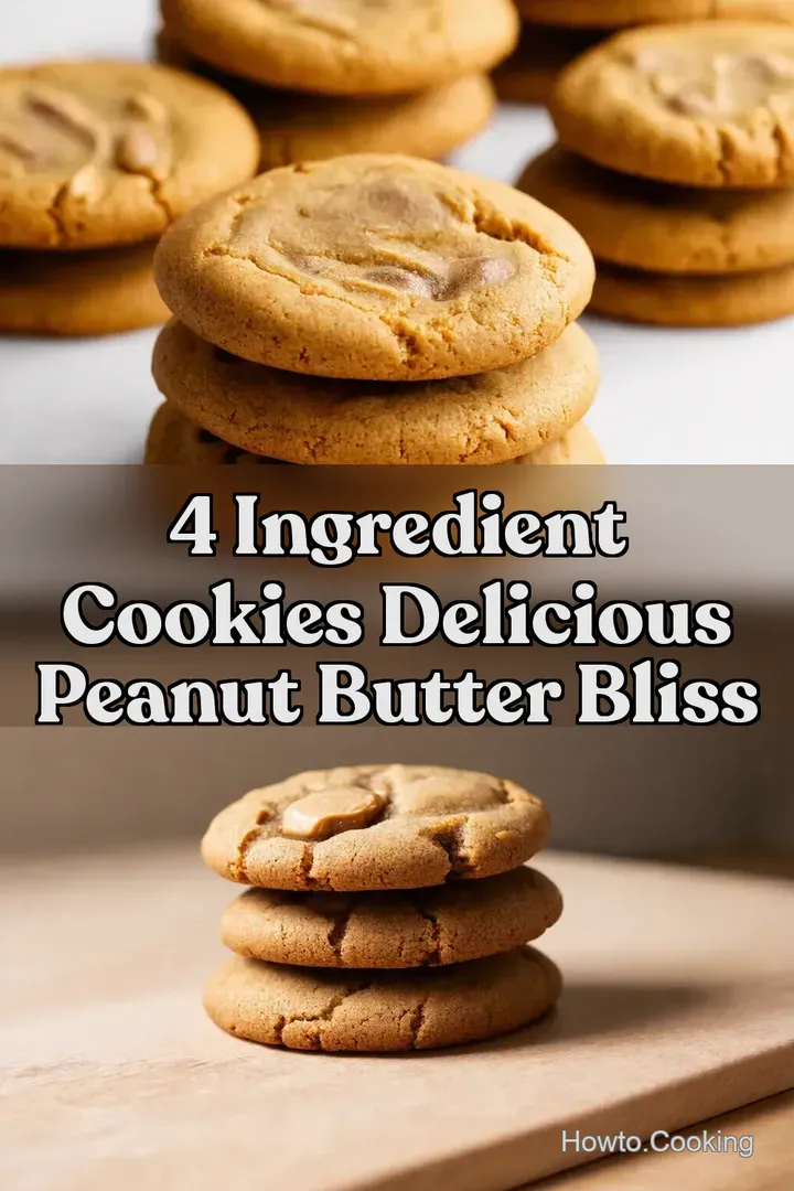 4 Ingredient Cookies Delicious Peanut Butter Bliss