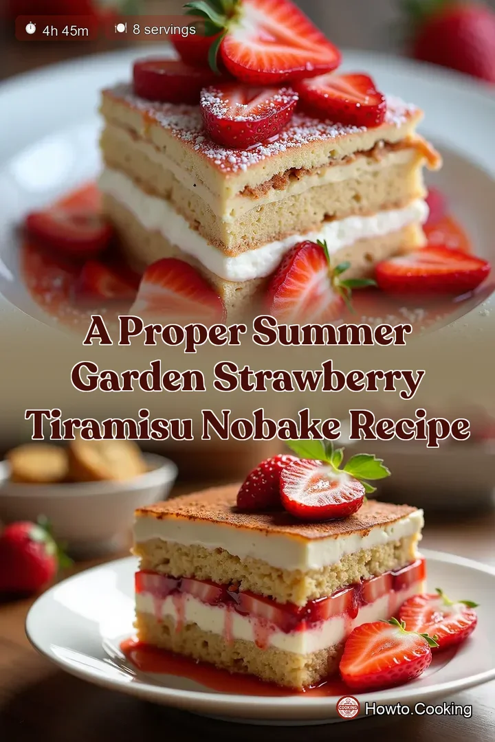 A Proper Summer Garden Strawberry Tiramisu NoBake Recipe