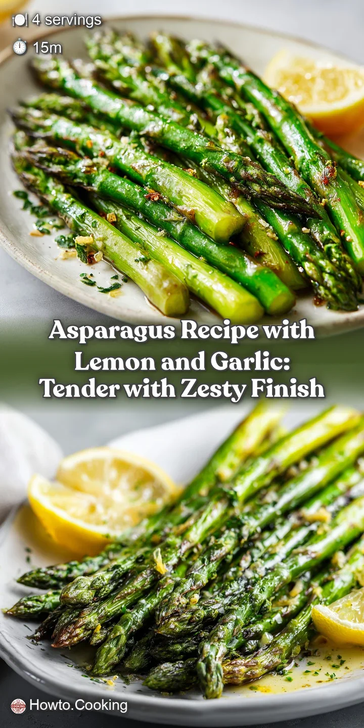 Close-up shot showcasing the tender texture of roasted asparagus, highlighted by glistening garlic and bright lemon zest.