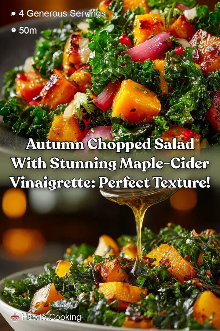 Autumn Chopped Salad with stunning maple-cider vinaigrette: perfect texture!