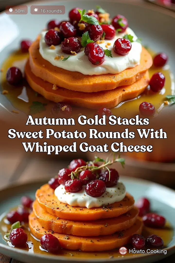 Autumn Gold Stacks Sweet Potato Rounds with Whipped Goat Cheese