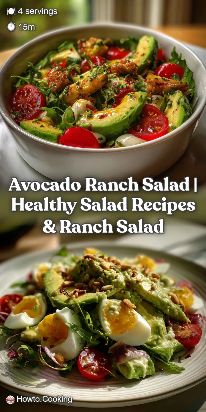 Avocado Ranch Salad | Healthy Salad Recipes & Ranch Salad