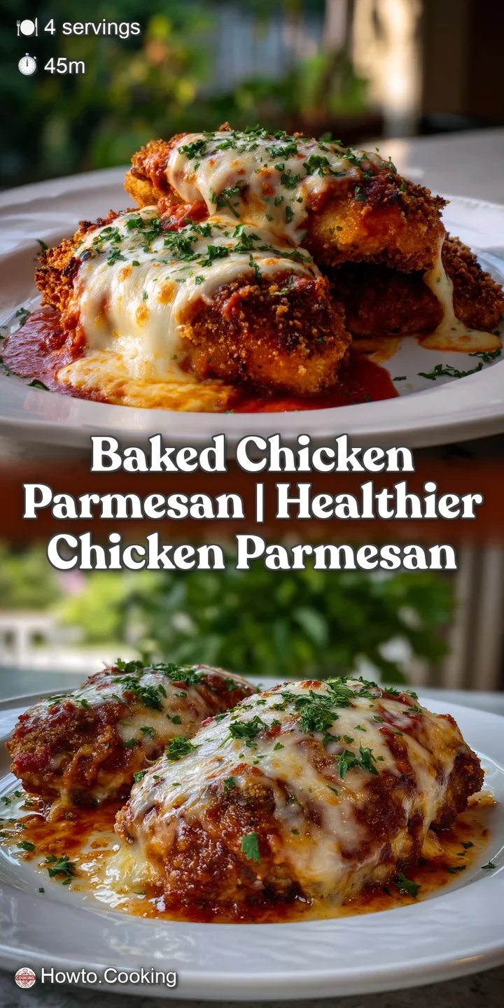 Close-up of a juicy chicken cutlet with a perfect panko crust. The melty cheese stretches enticingly. A steaming, flavorfu...