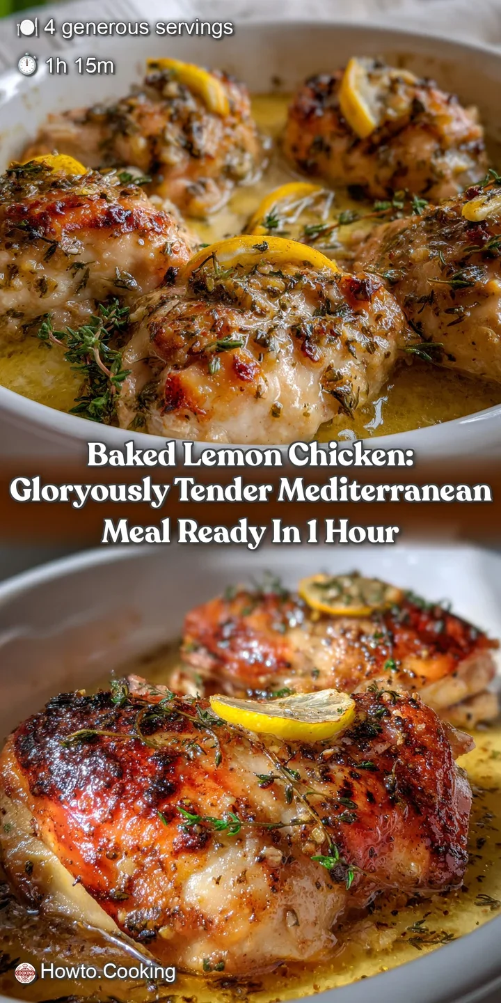 Baked Lemon Chicken: Gloryously Tender Mediterranean Meal Ready in 1 Hour