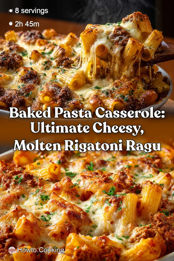 Baked Pasta Casserole: Ultimate Cheesy Molten Rigatoni Ragu