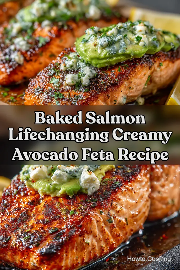 Baked Salmon LifeChanging Creamy Avocado Feta Recipe
