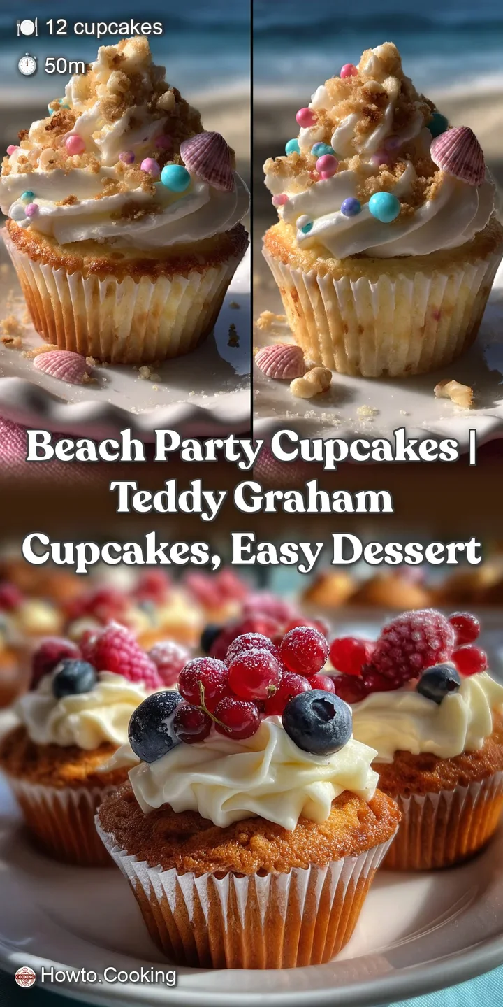 Beach Party Cupcakes | Teddy Graham Cupcakes Easy Dessert