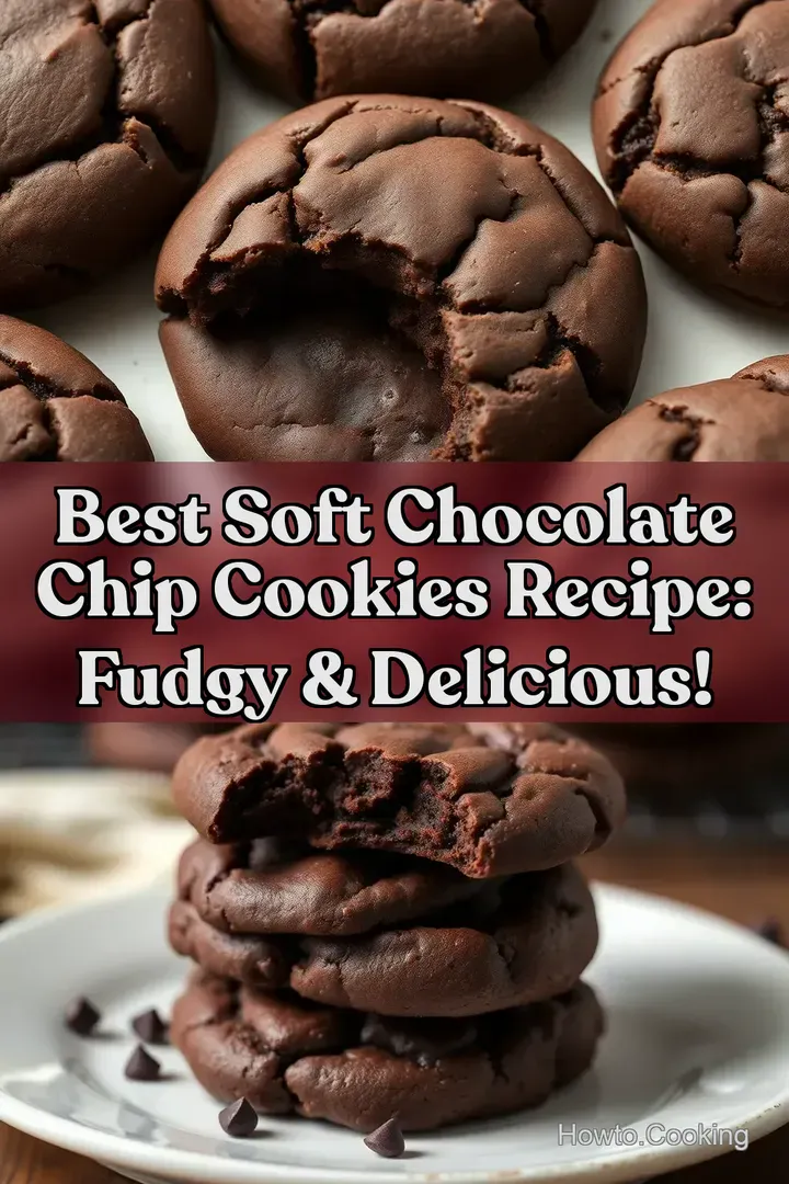 Best Soft Chocolate Chip Cookies Recipe: Fudgy & Delicious! : PIN FOR LATER Best Soft Chocolate Chip Cookies Recipe: Fudgy & Delicious!