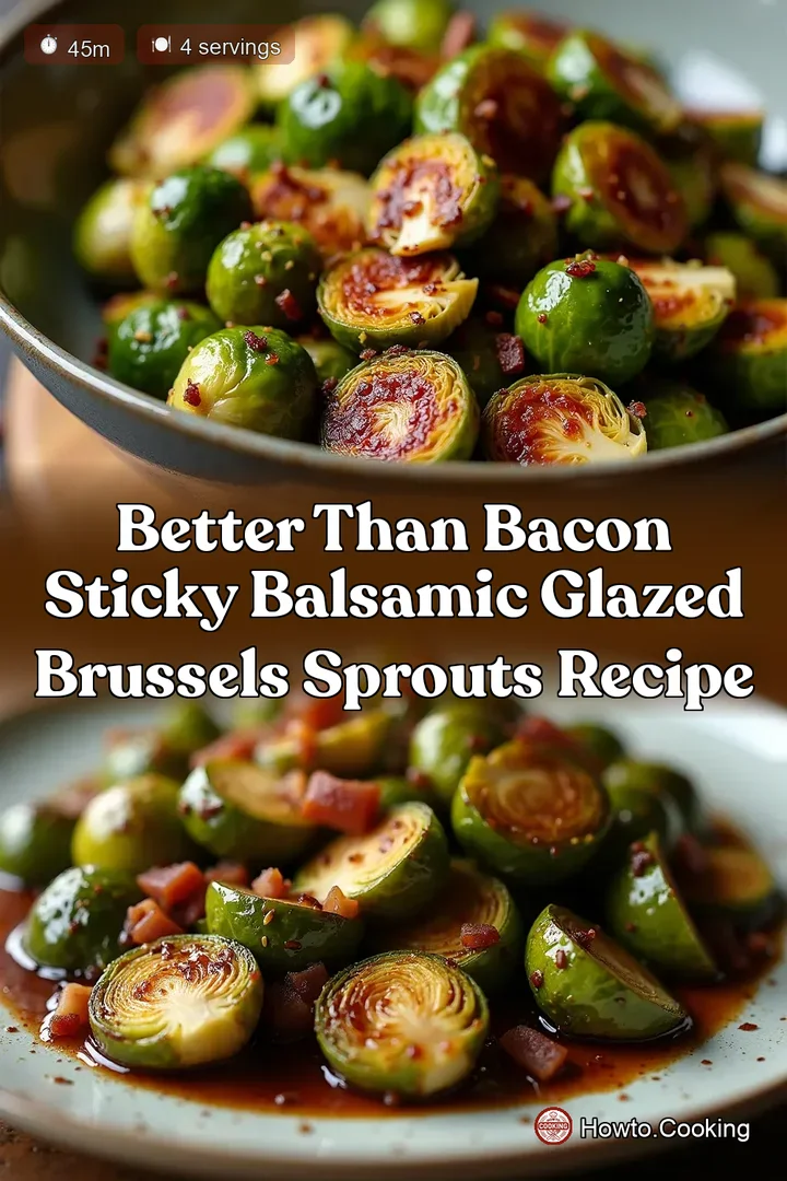 Better Than Bacon Sticky Balsamic Glazed Brussels Sprouts Recipe