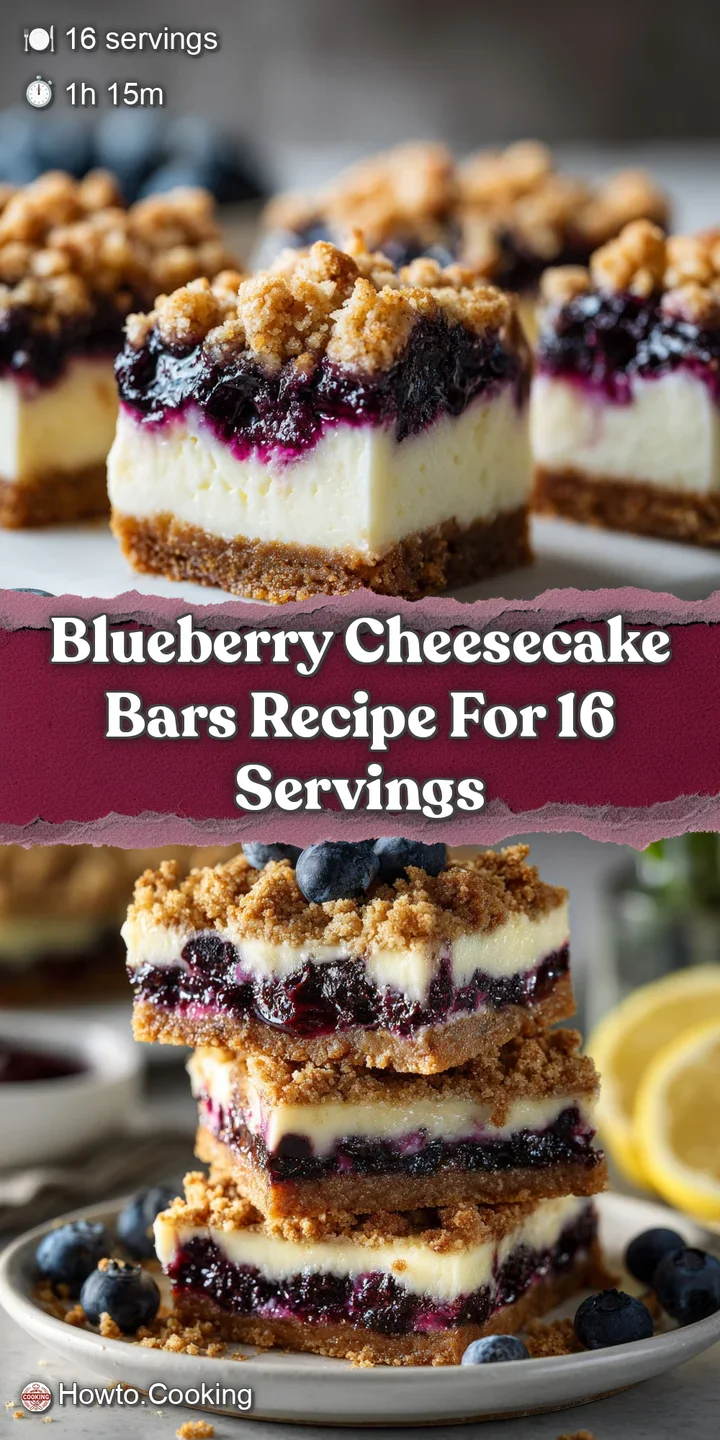 Close-up of a blueberry cheesecake bar showing the moist filling and the caramelized crumble with juicy berries.