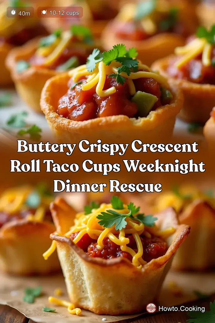 Buttery Crispy Crescent Roll Taco Cups Weeknight Dinner Rescue