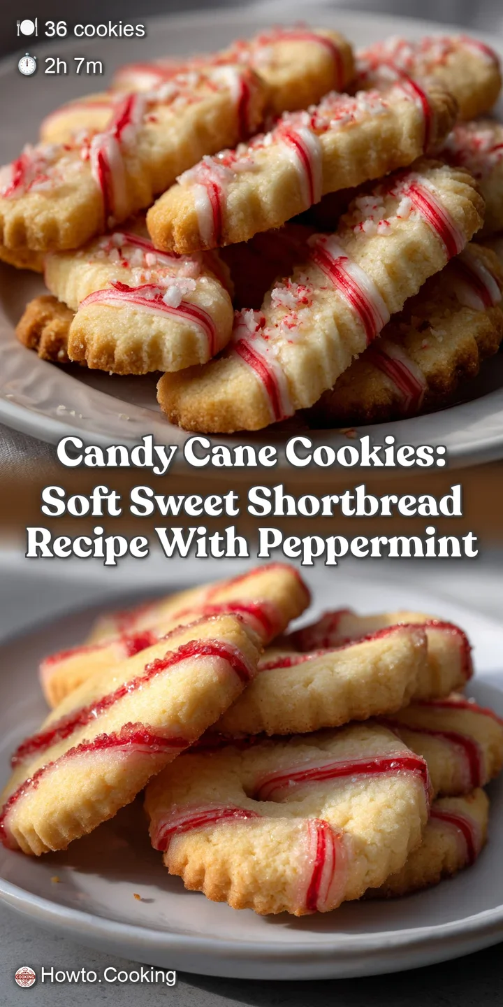 Candy Cane Cookies: Soft Sweet Shortbread Recipe with Peppermint
