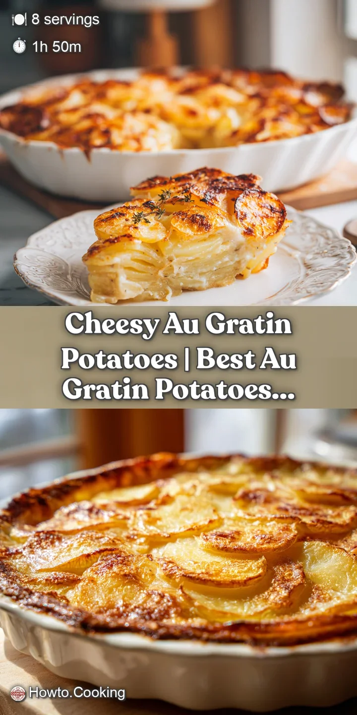 Detailed close-up of bubbling golden-brown melted cheese over tender, thinly sliced potatoes in a rich cream sauce.