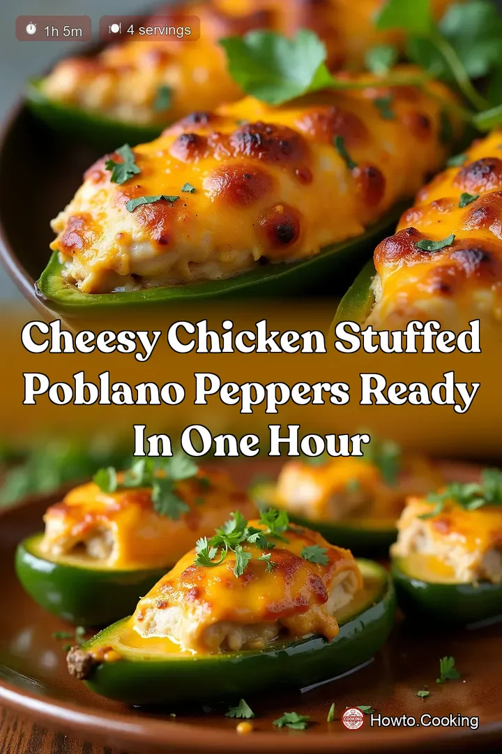 Cheesy Chicken Stuffed Poblano Peppers Ready in One Hour