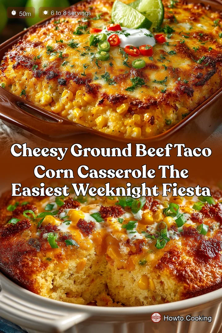 Cheesy Ground Beef Taco Corn Casserole The Easiest Weeknight Fiesta