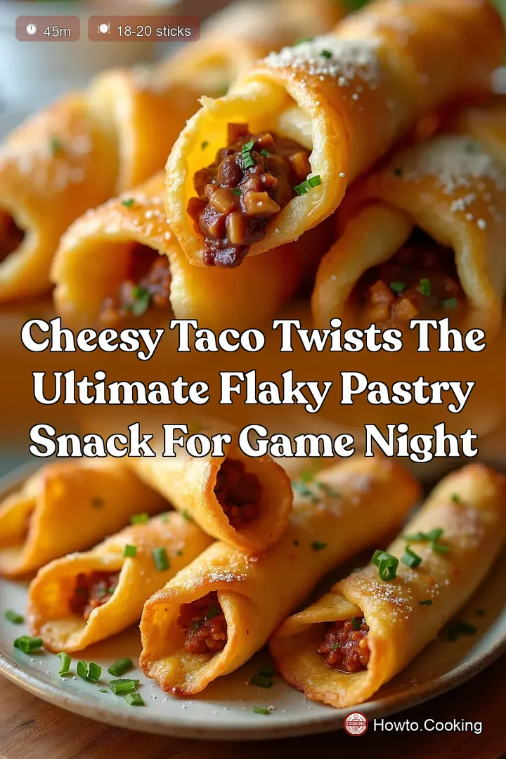 Cheesy Taco Twists The Ultimate Flaky Pastry Snack for Game Night