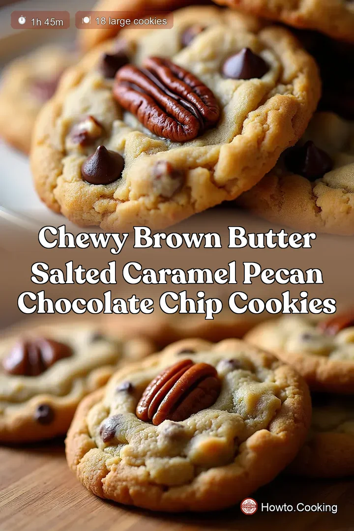 Chewy Brown Butter Salted Caramel Pecan Chocolate Chip Cookies