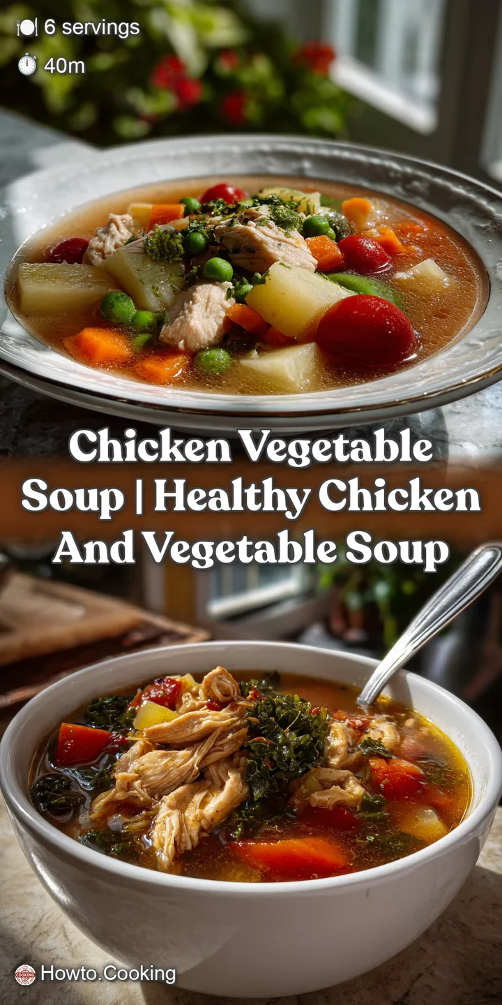 Chicken Vegetable Soup | Healthy Chicken And Vegetable Soup