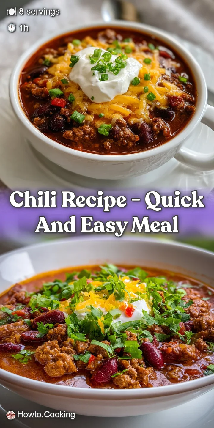 Close-up of rich, simmered ground beef chili, revealing tender chunks of tomato and spices. A vibrant, inviting texture.