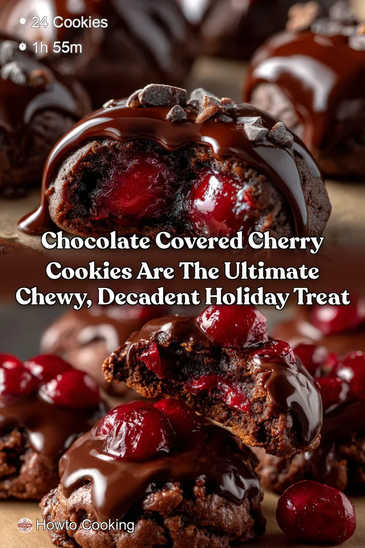 Chocolate Covered Cherry Cookies are the ultimate chewy decadent holiday treat