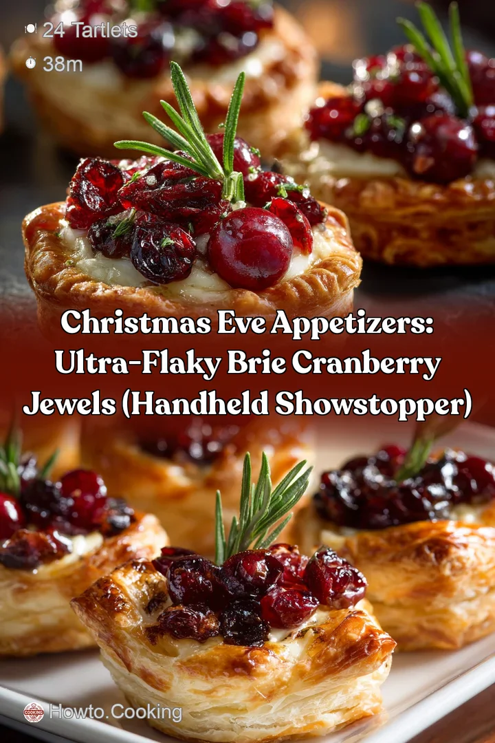 Christmas Eve Appetizers: Ultra-Flaky Brie Cranberry Jewels (Handheld Showstopper)
