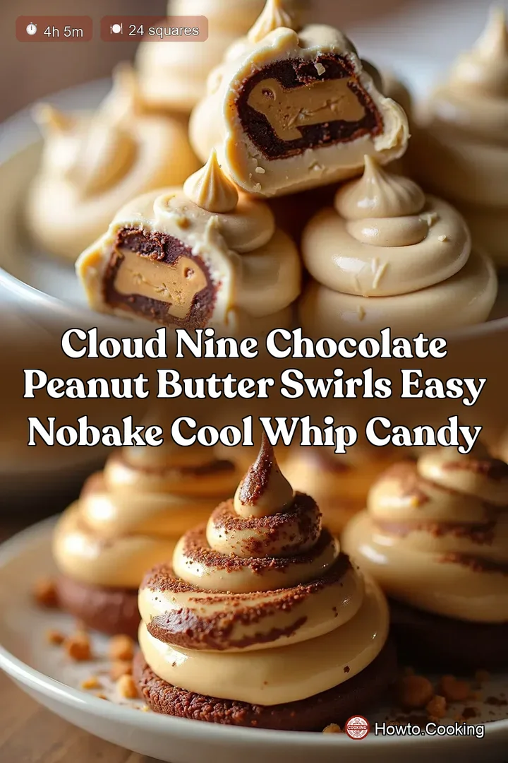 Cloud Nine Chocolate Peanut Butter Swirls Easy NoBake Cool Whip Candy