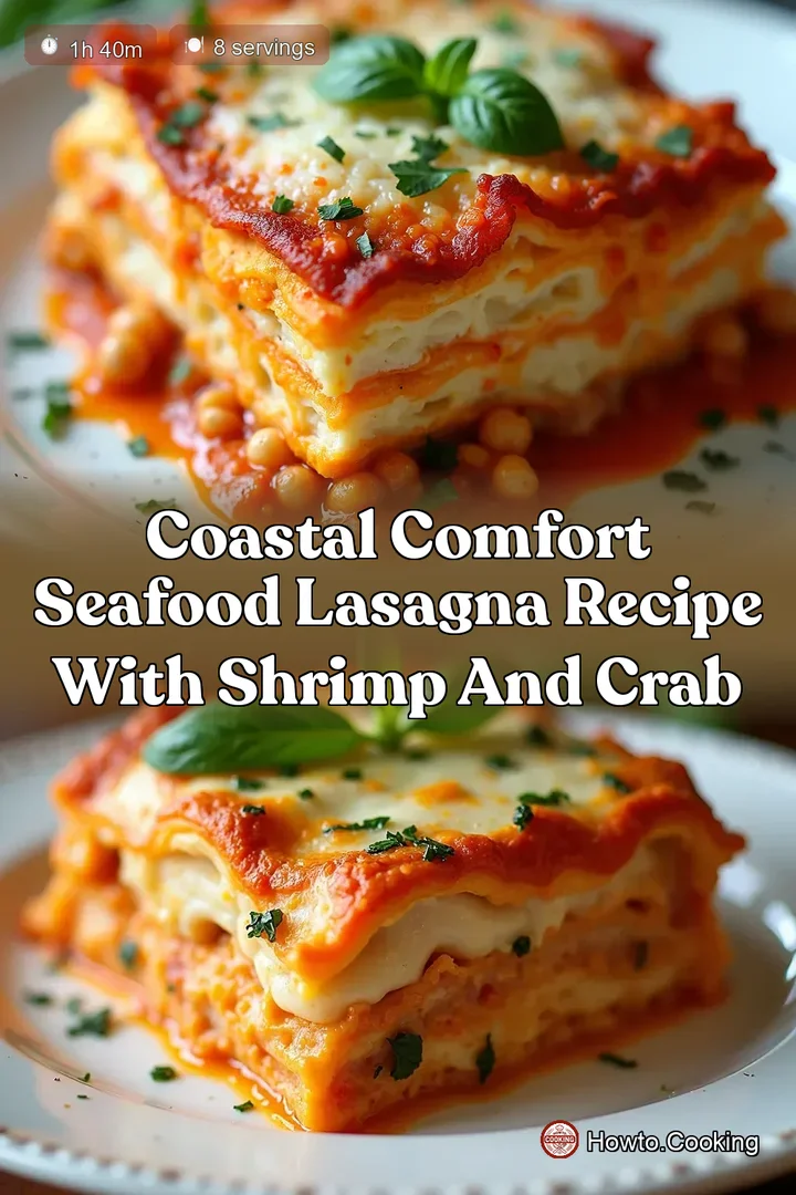 Coastal Comfort Seafood Lasagna Recipe with Shrimp and Crab