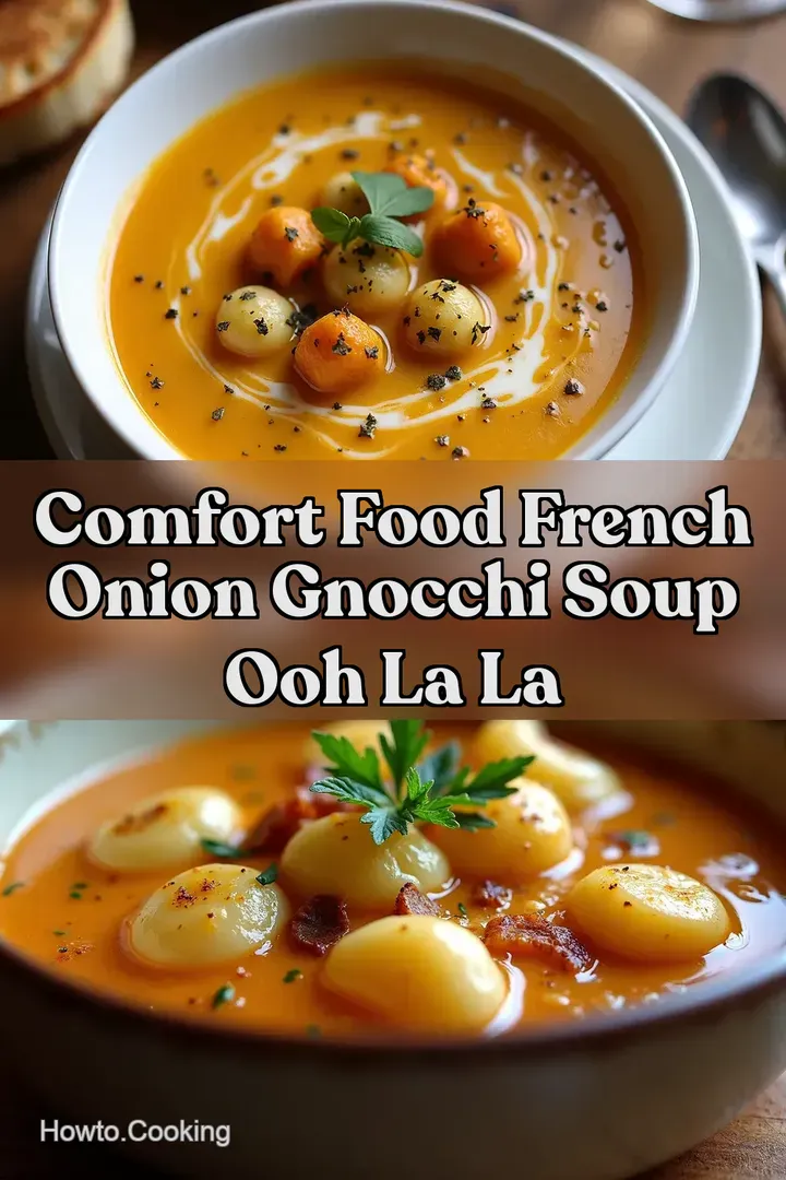 Comfort Food French Onion Gnocchi Soup Ooh La La