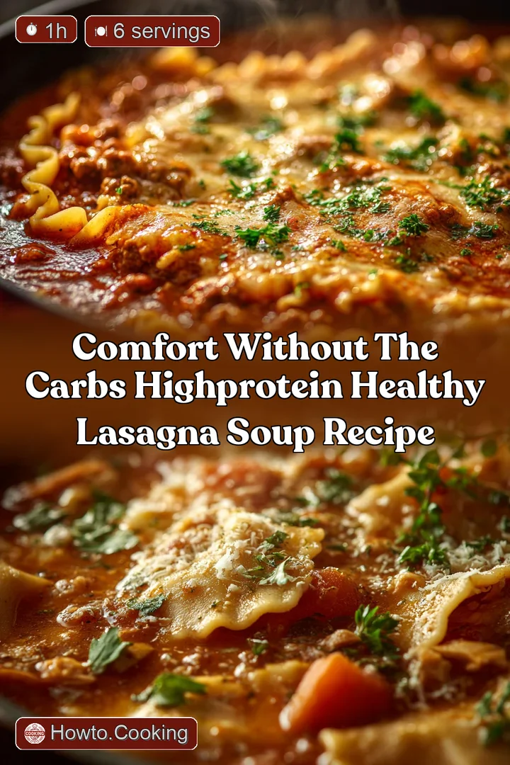 Comfort without the carbs HighProtein Healthy Lasagna Soup Recipe