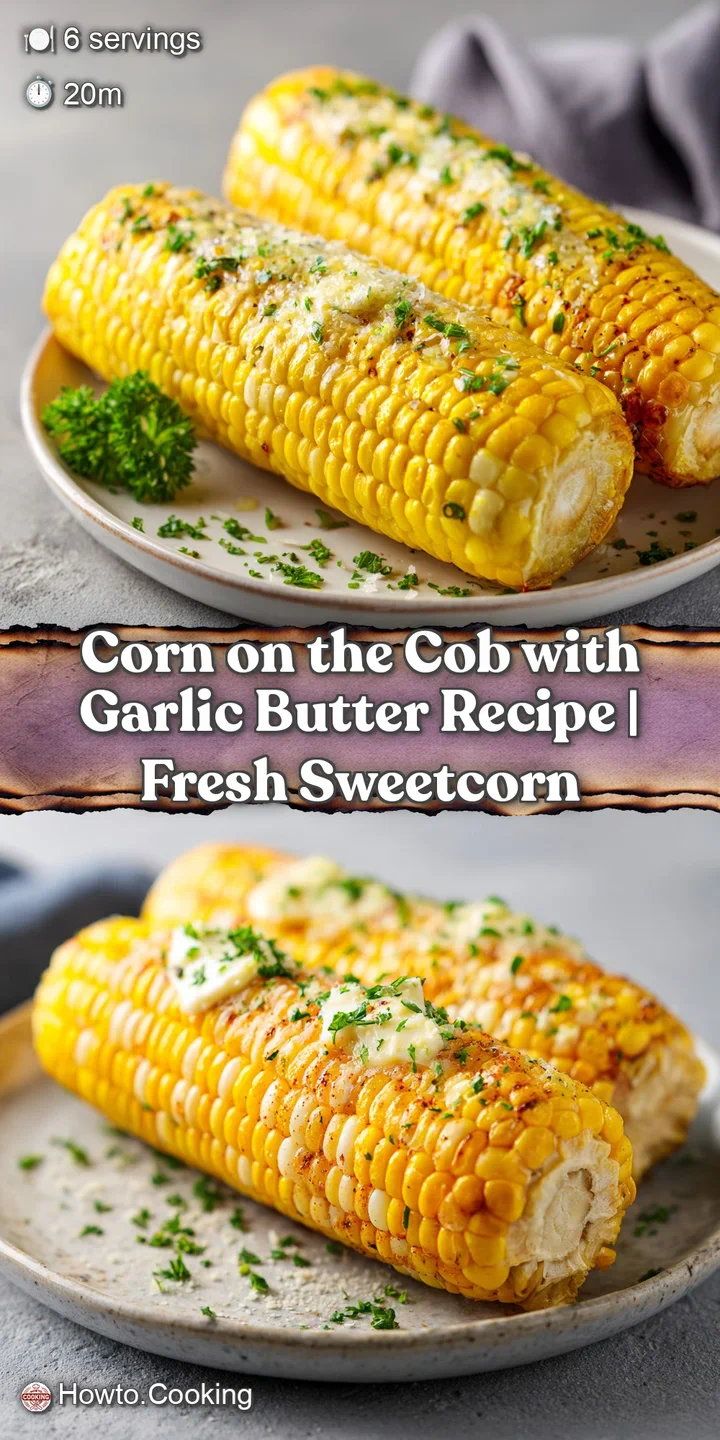 Close-up captures the creamy texture of garlic butter melting over steaming, freshly cooked yellow corn.
