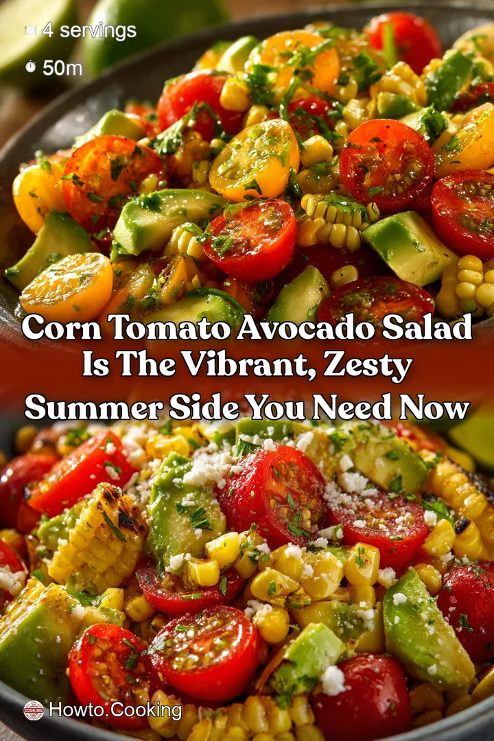 Corn Tomato Avocado Salad is the Vibrant Zesty Summer Side You Need Now