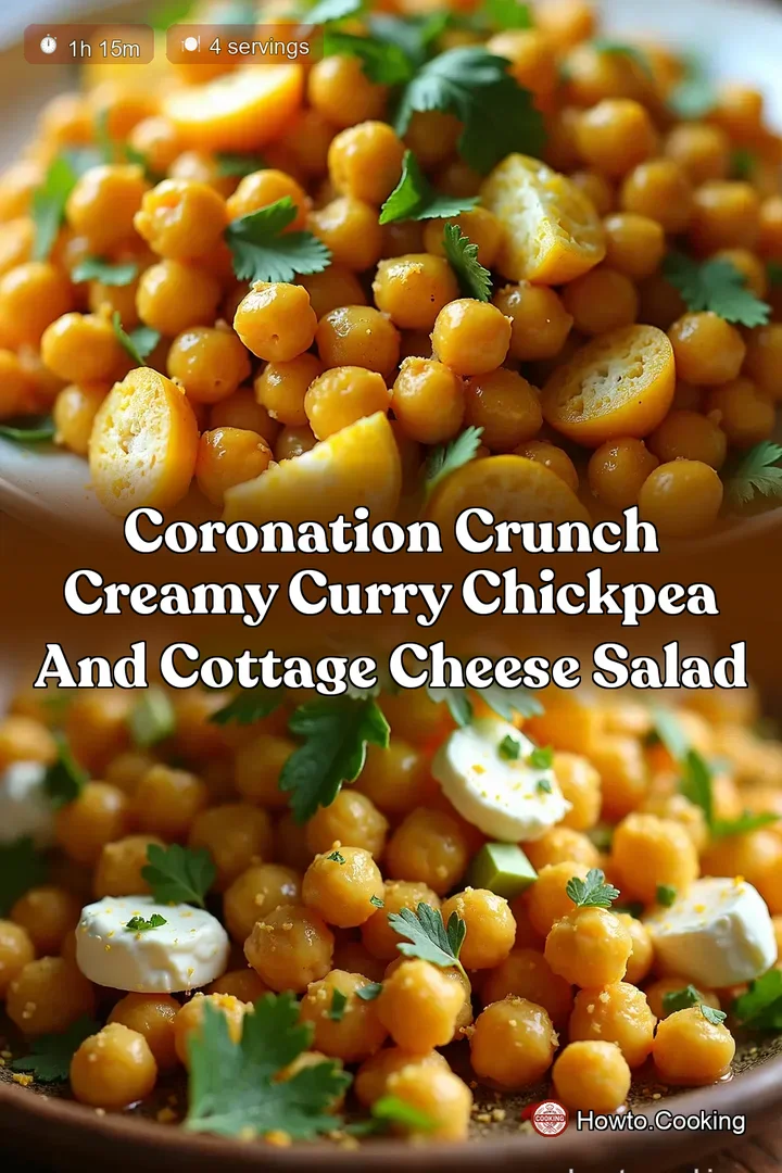 Coronation Crunch Creamy Curry Chickpea and Cottage Cheese Salad