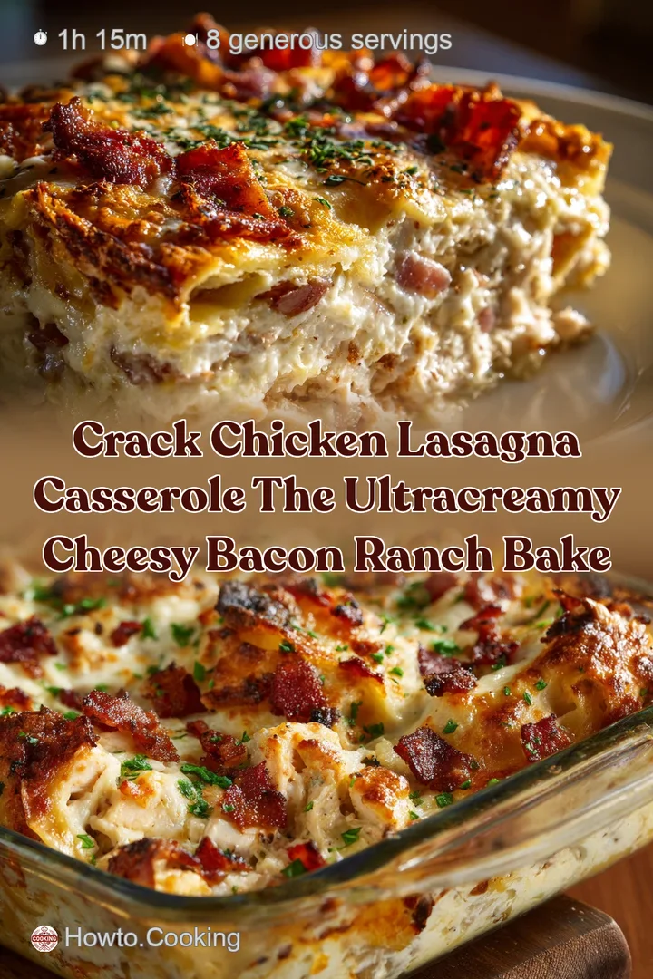 Crack Chicken Lasagna Casserole The UltraCreamy Cheesy Bacon Ranch Bake