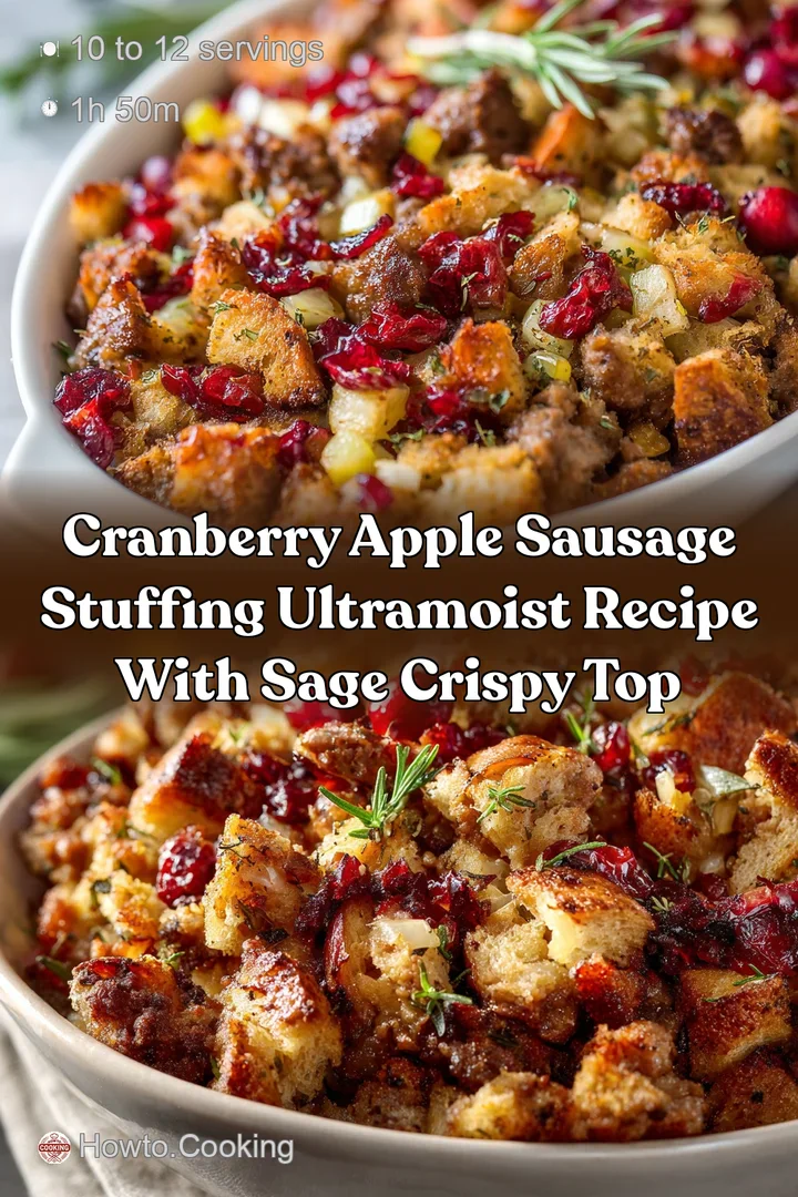 Cranberry Apple Sausage Stuffing UltraMoist Recipe with Sage Crispy Top