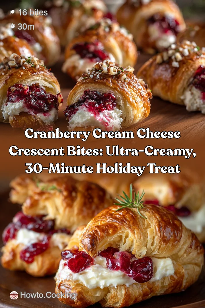 Cranberry Cream Cheese Crescent Bites: Ultra-Creamy 30-Minute Holiday Treat