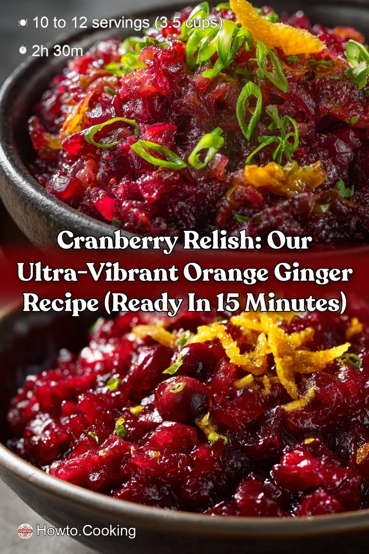 Cranberry Relish: Our Ultra-Vibrant Orange Ginger Recipe (Ready in 15 Minutes)