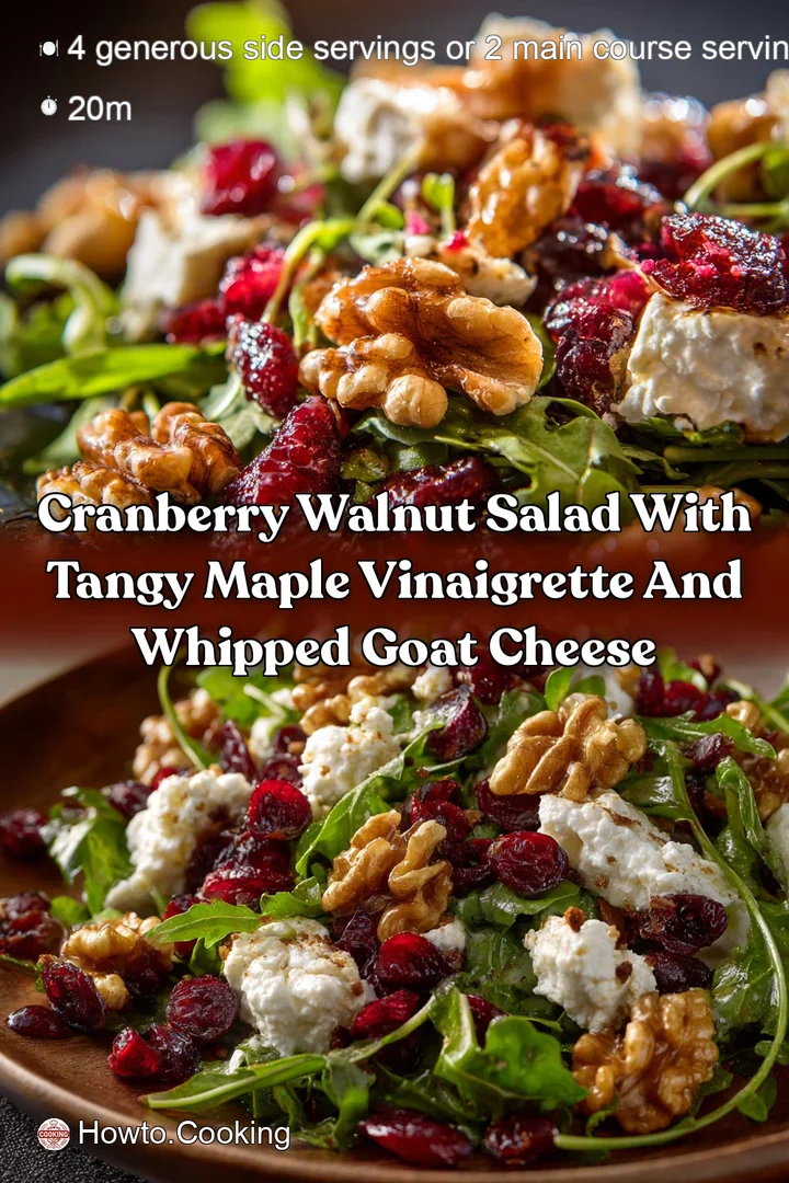 Cranberry Walnut Salad with Tangy Maple Vinaigrette and Whipped Goat Cheese