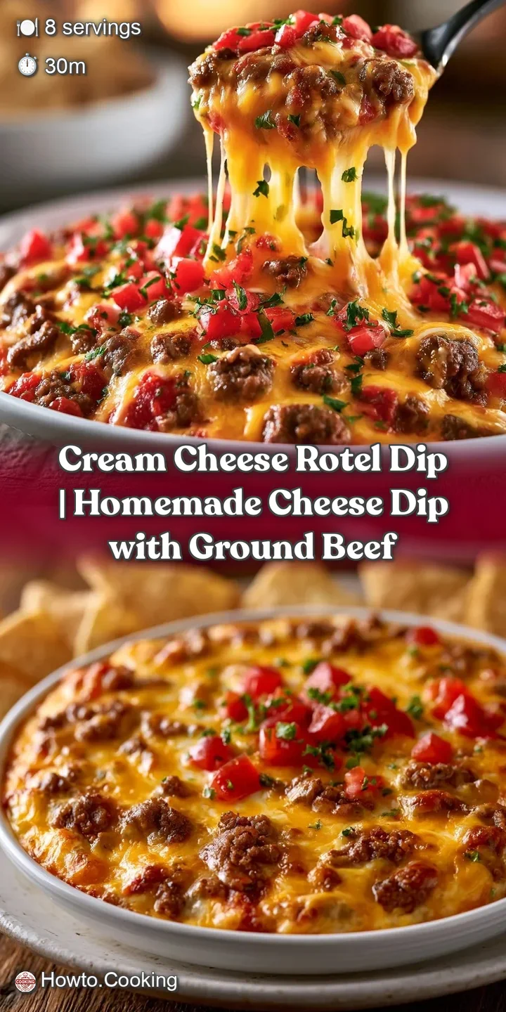 Close-up of a golden chip scooping up melted cheese and hearty beef with bits of diced tomato and green chilies.