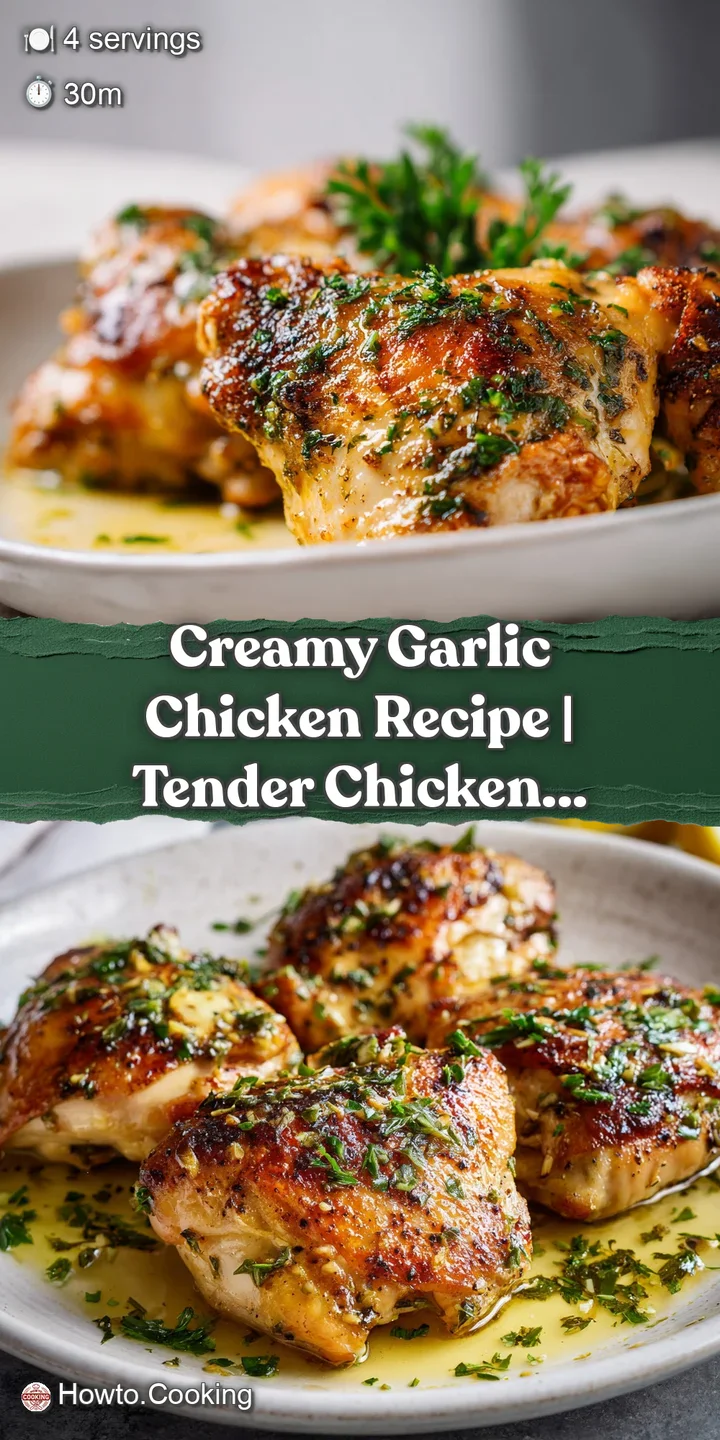 Close-up of tender chicken in a creamy garlic sauce with spinach. See the steam rising? Simple comfort food.