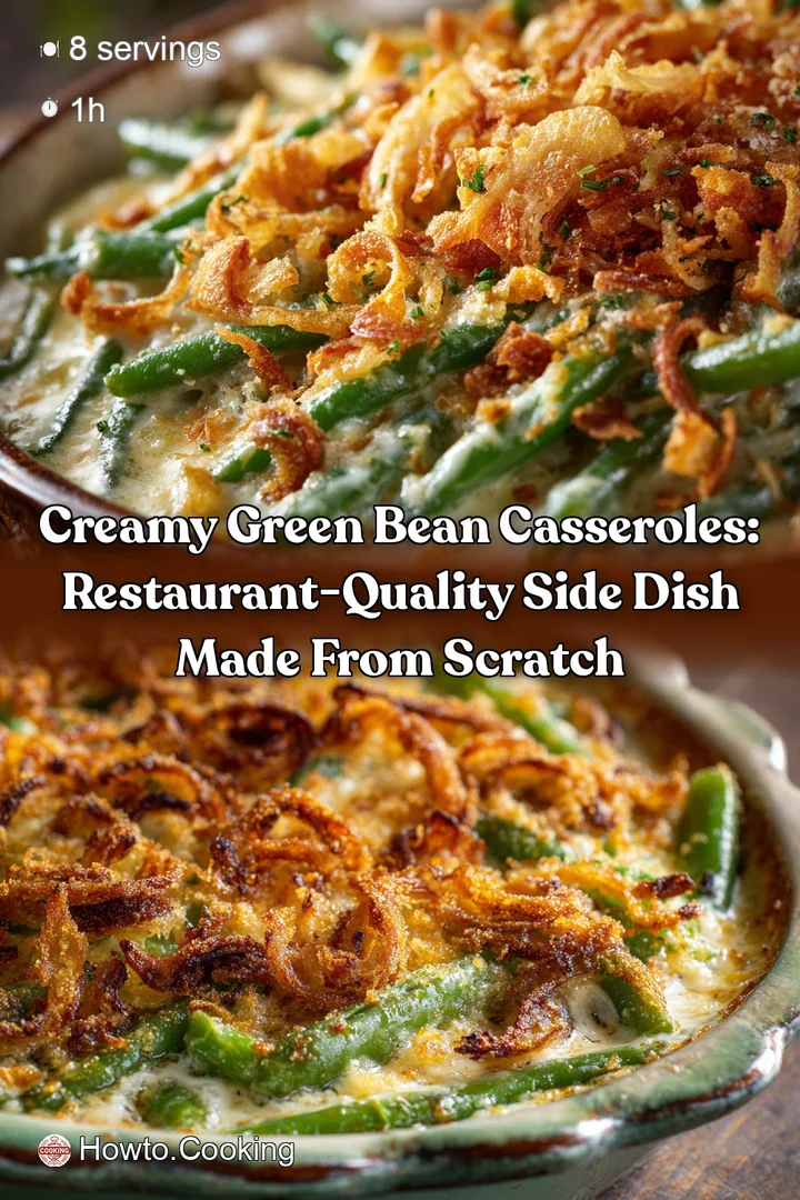 Creamy Green Bean Casseroles: Restaurant-Quality Side Dish Made From Scratch