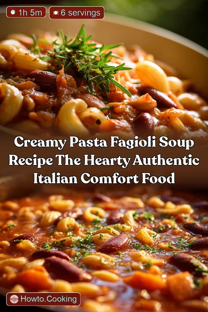 Creamy Pasta Fagioli Soup Recipe The Hearty Authentic Italian Comfort Food