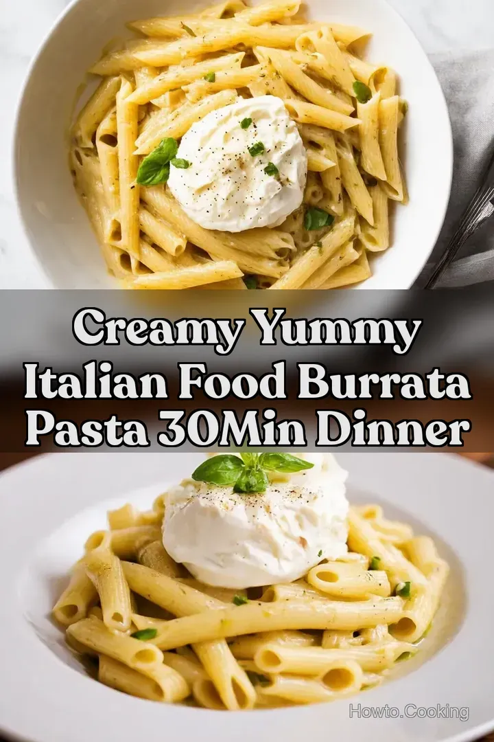 Creamy Yummy Italian Food Burrata Pasta 30min Dinner