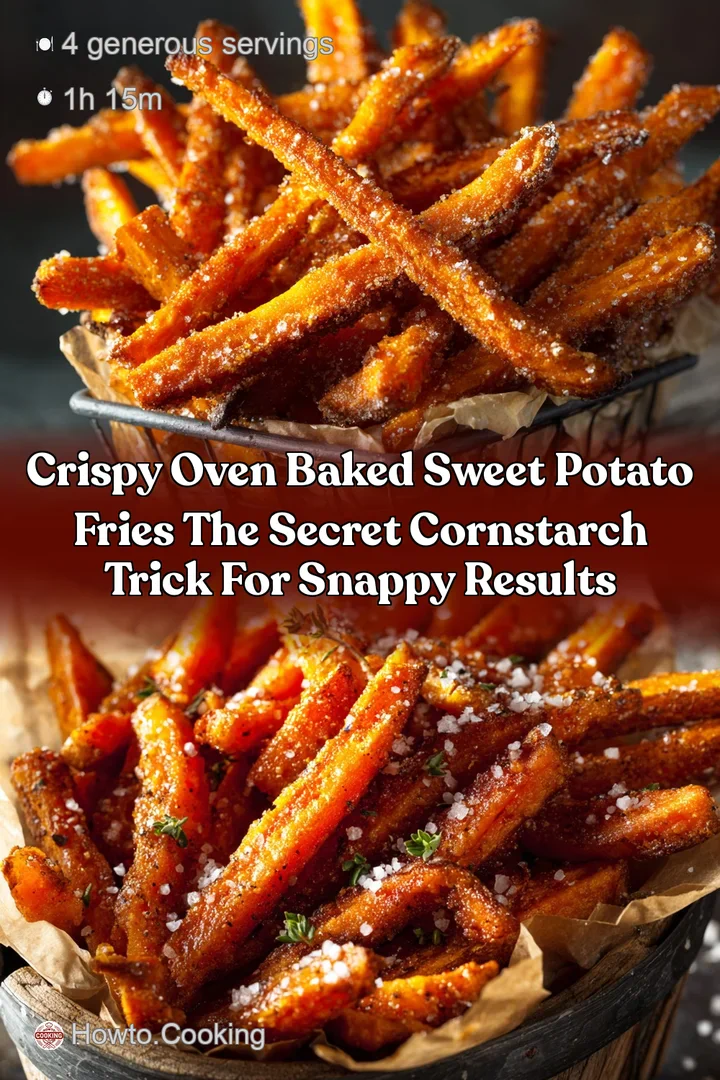 Crispy Oven Baked Sweet Potato Fries The Secret Cornstarch Trick for Snappy Results