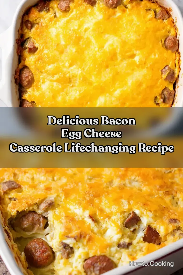 Delicious Bacon Egg Cheese Casserole LifeChanging Recipe : PIN FOR LATER Delicious Bacon Egg Cheese Casserole LifeChanging Recipe