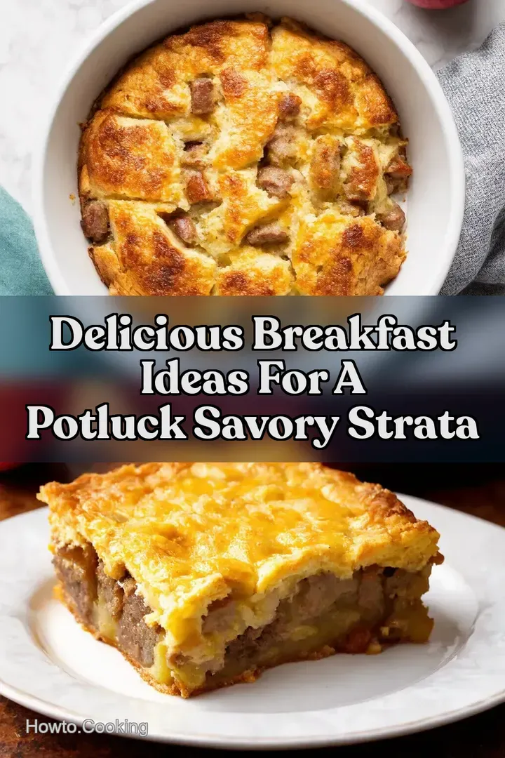 Delicious Breakfast Ideas For A Potluck Savory Strata : PIN FOR LATER Delicious Breakfast Ideas For A Potluck Savory Strata