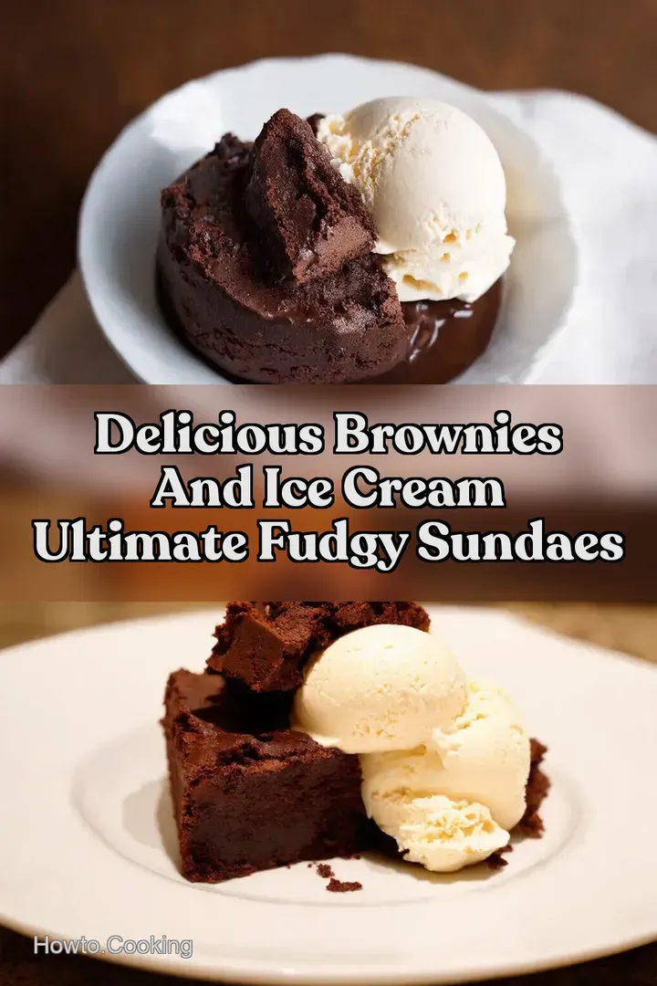 Delicious Brownies and Ice Cream Ultimate Fudgy Sundaes