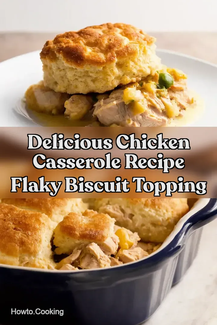 Delicious Chicken Casserole Recipe Flaky Biscuit Topping